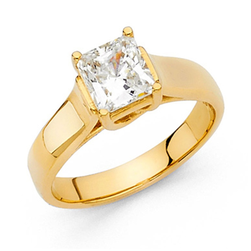 1.5-CT Princess Trellis Cathedral CZ Wedding Ring